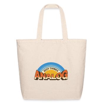Keep Things Analog - Retro Vibes - Eco-Friendly Cotton Tote - natural - Front