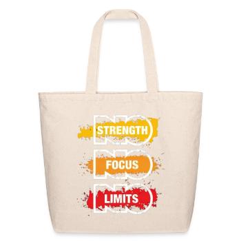 No Limits: Strength Focus - Eco-Friendly Cotton Tote - natural - Front