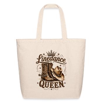 Linedance Queen Western Boots - Eco-Friendly Cotton Tote - natural - Front