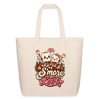 S'more Love Camp Night Smores Campfire - Eco-Friendly Cotton Tote - natural - Front