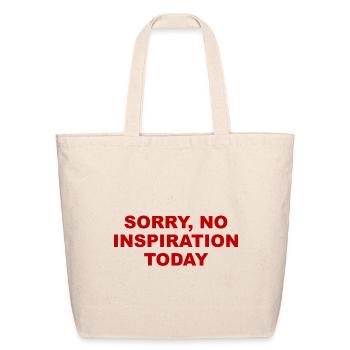 Slogan drôle et sans inspiration - Sac fourre-tout en coton naturel - naturel - Devant