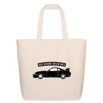 Old School Never Dies - Toyota Supra MK4 A80 - Eco-Friendly Cotton Tote - natural - Front