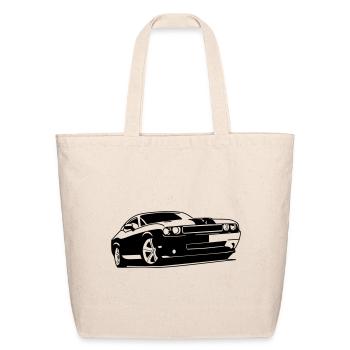 Dominator – Black & Bold - Eco-Friendly Cotton Tote - natural - Front