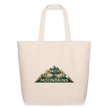 Faith Can Move Mountains - Eco-Friendly Cotton Tote - natural - Front