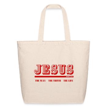 JESUS_-2- - Eco-Friendly Cotton Tote - natural - Front