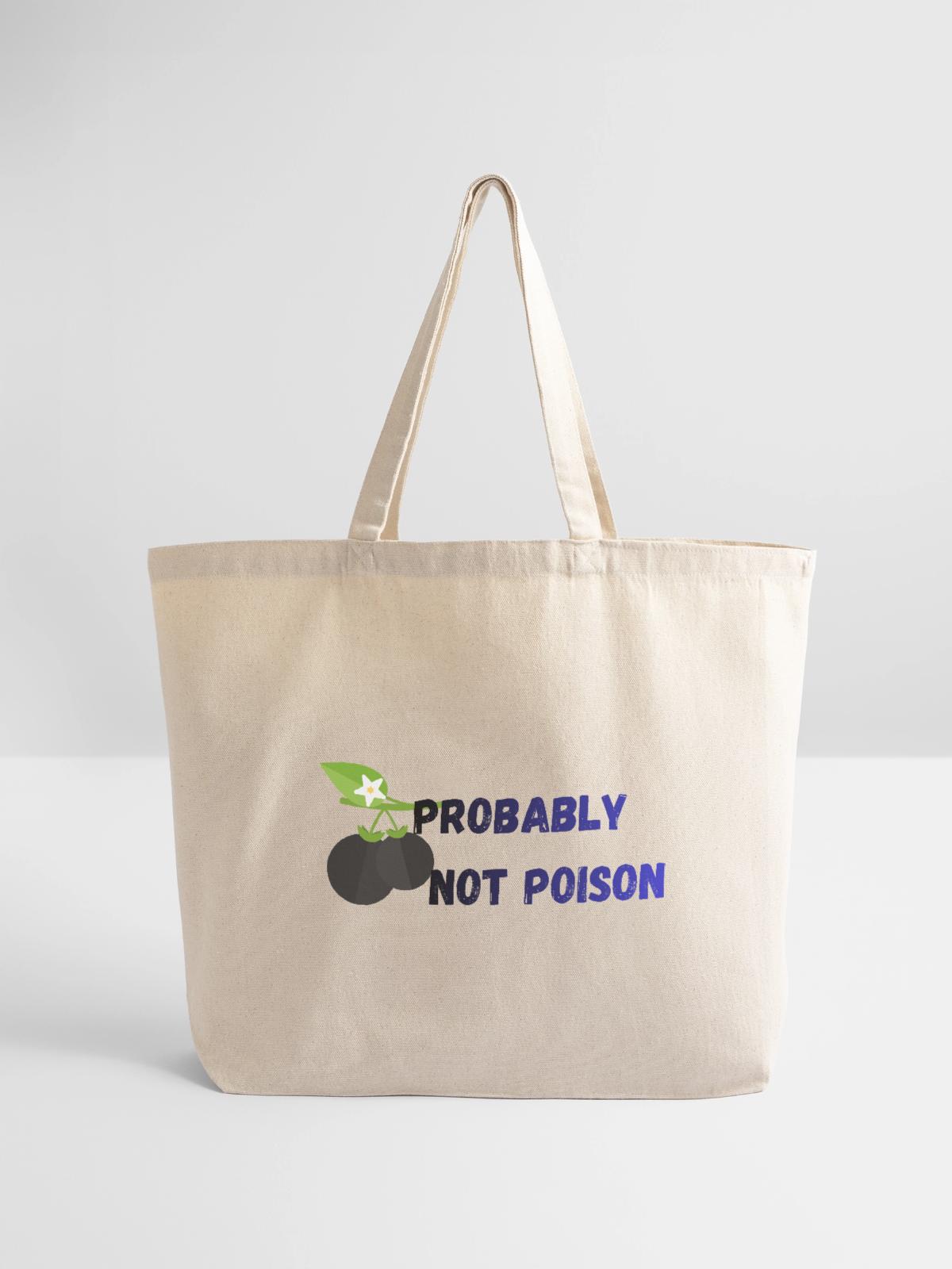 Probably_Not_Poison_-1- - Eco-Friendly Cotton Tote - natural - Front
