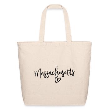 Massachusetts Heart Women's Love Massachusetts - Eco-Friendly Cotton Tote - natural - Front