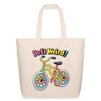 Do It Weird Bicycle Bloom - Sac fourre-tout en coton naturel - naturel - Devant
