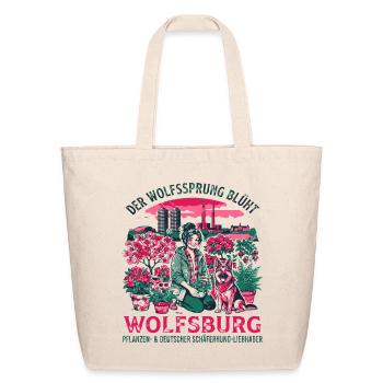 City Wolfsburg Botanical German Shepherd Dog Lover - Eco-Friendly Cotton Tote - natural - Front