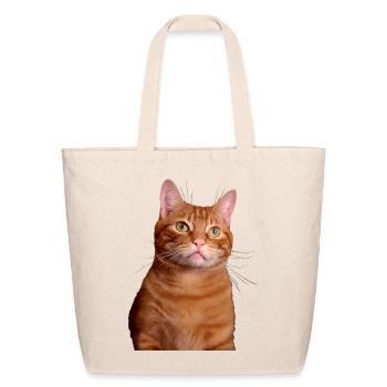 Tabby Cat Gift - Eco-Friendly Cotton Tote - natural - Front