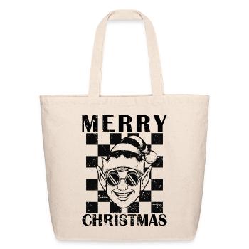 Santa Elf Retro Sunglasses - Eco-Friendly Cotton Tote - natural - Front