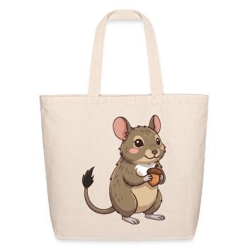 Forest brown mouse - Eco-Friendly Cotton Tote - natural - Front