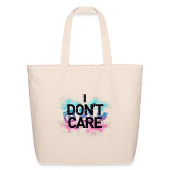 Don't Care Neon Splash - Eco-Friendly Cotton Tote - natural - Front