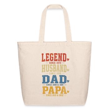Legend Dad Papa Vintage Family Tee - Eco-Friendly Cotton Tote - natural - Front