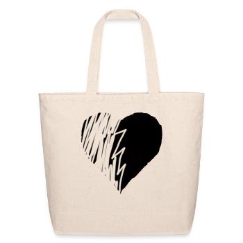 Broken heart - Eco-Friendly Cotton Tote - natural - Front