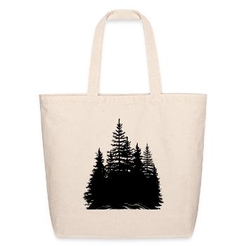 pine trees - Eco-Friendly Cotton Tote - natural - Front