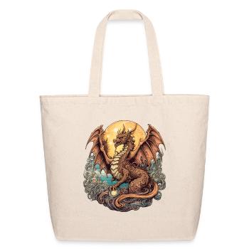 Enchanted Dragon Guardian - Eco-Friendly Cotton Tote - natural - Front
