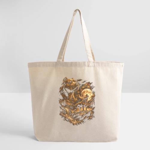 Pit Bull Howling Moon Fantasy Forest Tee - Eco-Friendly Cotton Tote