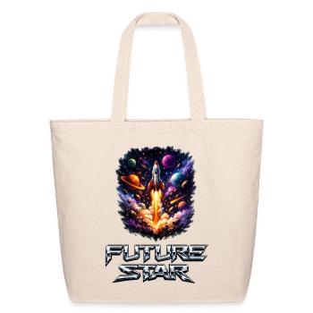 Future Star Rocket Burst - Eco-Friendly Cotton Tote - natural - Front