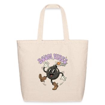 Boom Vibes Bomb Graphic Tee - Eco-Friendly Cotton Tote - natural - Front