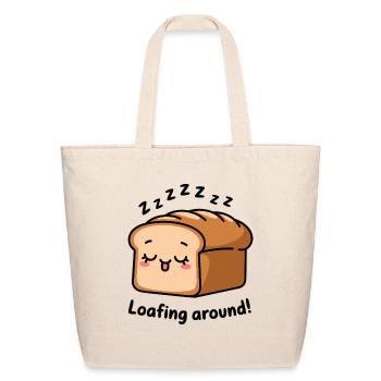 Loafing Around - Eco-Friendly Cotton Tote - natural - Front