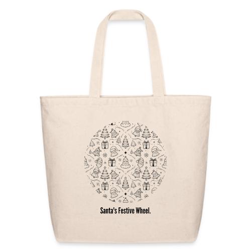 Santa's Festive Wheel T-Shirt - Eco-Friendly Cotton Tote