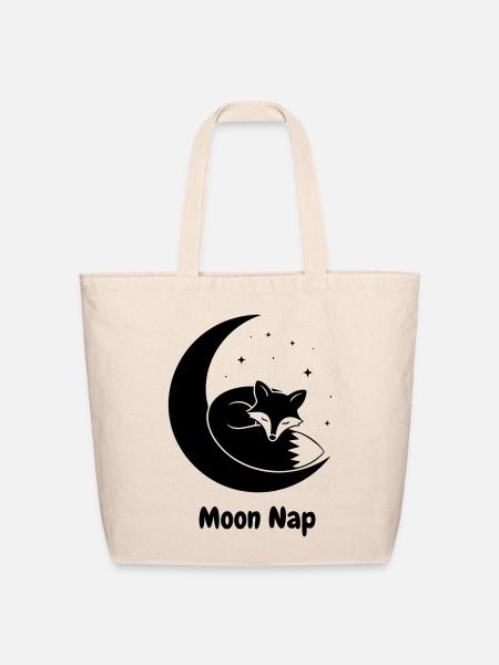 Moon Nap - Eco-Friendly Cotton Tote - natural
