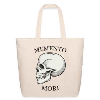 Memento Mori Skull Art - Eco-Friendly Cotton Tote - natural - Front