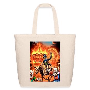 Fire Circus Skeleton Rider - Eco-Friendly Cotton Tote - natural - Front