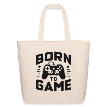 Born to Game - Eco-Friendly Cotton Tote - natural - Front