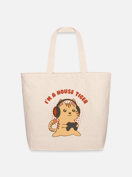 I'm a House Tiger - Eco-Friendly Cotton Tote - natural