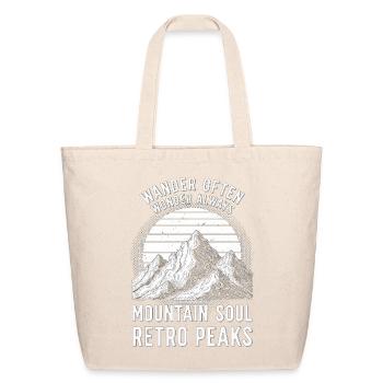 Retro Peaks Mountain Soul - Eco-Friendly Cotton Tote - natural - Front