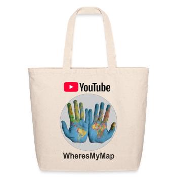 Where's My Map on YouTube - Eco-Friendly Cotton Tote - natural - Front