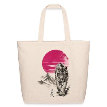 Tiger Dawn Courage - Eco-Friendly Cotton Tote - natural - Front