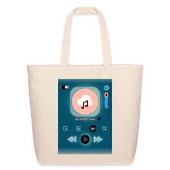 Favorite Song Cloud UI Graphic - Eco-Friendly Cotton Tote - natural - Front