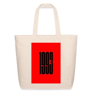 1993 Minimalist Vintage Number T-Shirt | Bold Grap - Eco-Friendly Cotton Tote - natural - Front
