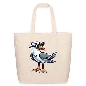 Cool seagull coast North Sea Baltic Sea sunglasses - Eco-Friendly Cotton Tote - natural - Front