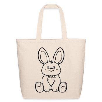 Justbunny - Eco-Friendly Cotton Tote - natural - Front