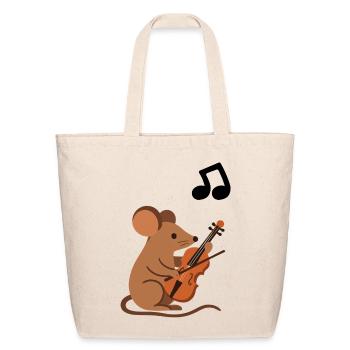 Mouse violinist. - Eco-Friendly Cotton Tote - natural - Front