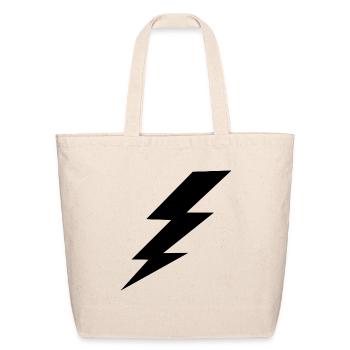 lightning bolt - Eco-Friendly Cotton Tote - natural - Front