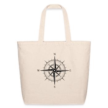compass kompass boot boat schiff ship - Eco-Friendly Cotton Tote - natural - Front