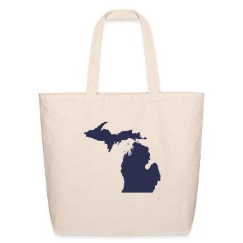 MI Michigan - Eco-Friendly Cotton Tote - natural - Front