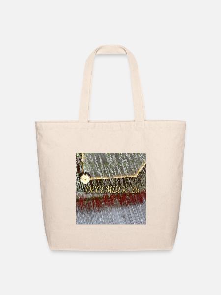 December 26 Festive Florals - Eco-Friendly Cotton Tote - natural