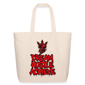 Dream Hustle Achieve Graffiti - Eco-Friendly Cotton Tote - natural - Front