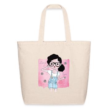 GIRL - Eco-Friendly Cotton Tote - natural - Front