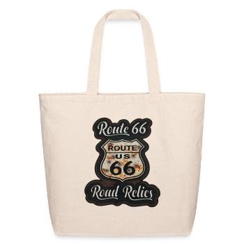 Route 66 Road Relics - Eco-Friendly Cotton Tote - natural - Front