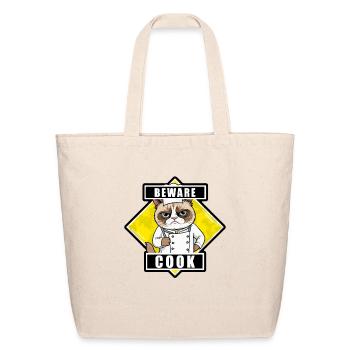 Funny cat - Eco-Friendly Cotton Tote - natural - Front