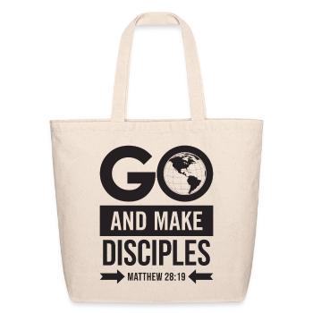 Go And Make Disciples Matthew 28:19 - Eco-Friendly Cotton Tote - natural - Front