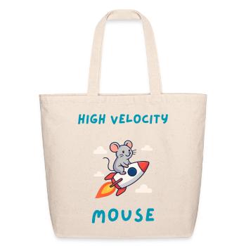Mouse on a rocket - Eco-Friendly Cotton Tote - natural - Front