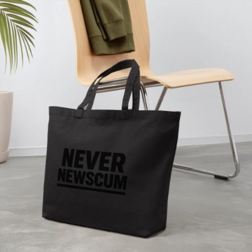 Never Newscum Design - Trump-Inspired Meme Apparel - Eco-Friendly Cotton Tote